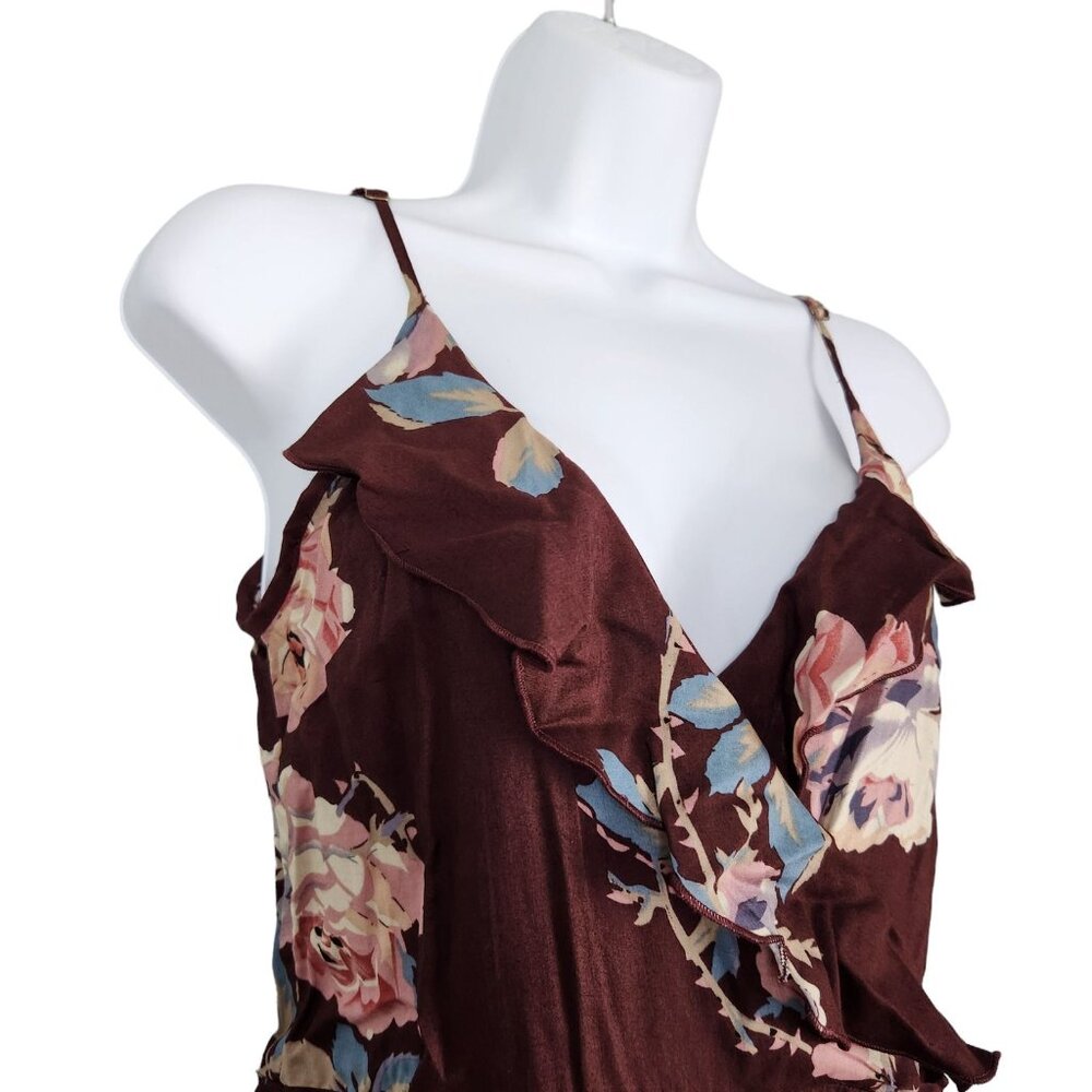 Show Me Your MuMu Jumpsuit SZ Small Cropped Floral Ruffle Jumpsuit - Picture 4 of 9